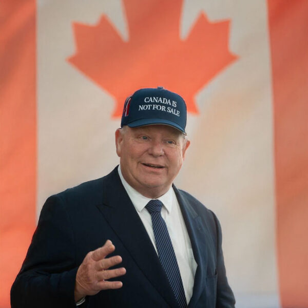 Ontario Premier dons 'Canada is not for sale' cap