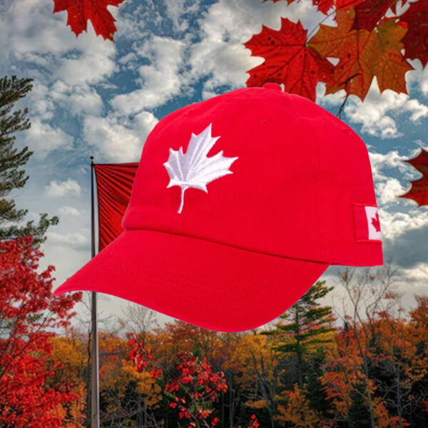 Canada Canadian Flag Embroidered Maple Leaf Dad Cap