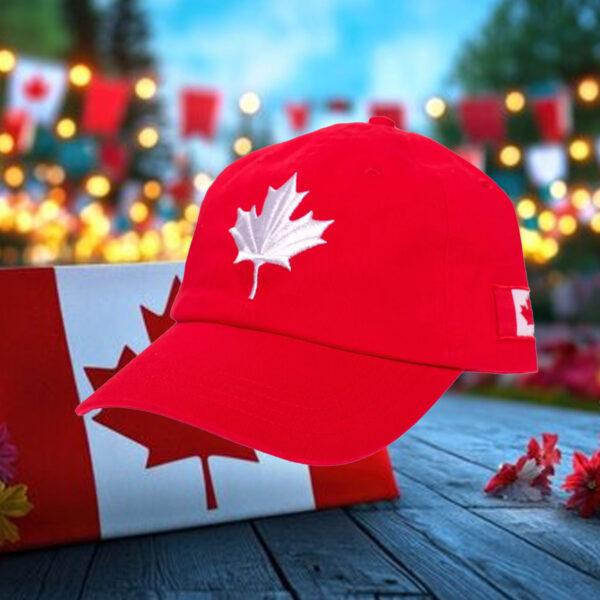 Canada Canadian Flag Embroidered Maple Leaf Dad Cap