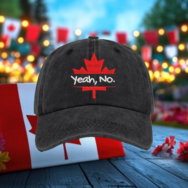 Yeah No Canadian Maple Leaf Embroidered Hat